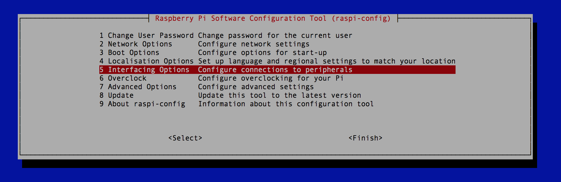 raspi-config - Interfacing Options (credits: tomvanveen)