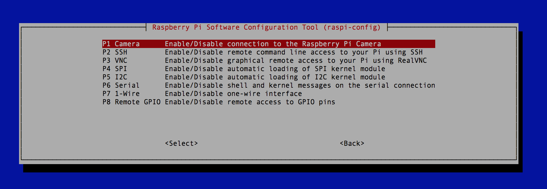 raspi-config - Options to Enable (credits: tomvanveen)